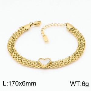 Stainless Steel Gold-plating Bracelet - KB149622-KLX