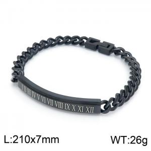 Stainless Steel Black-plating Bracelet - KB149660-KLHQ
