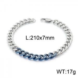 Stainless Steel Blue-plating Bracelet - KB149661-KLHQ