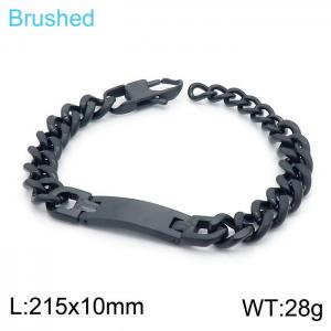 Stainless Steel Black-plating Bracelet - KB149829-KLHQ