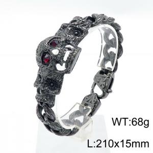 Stainless Steel Black-plating Bracelet - KB150661-KJX