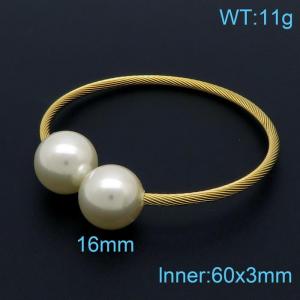 Stainless Steel Wire Bangle - KB150836-XY