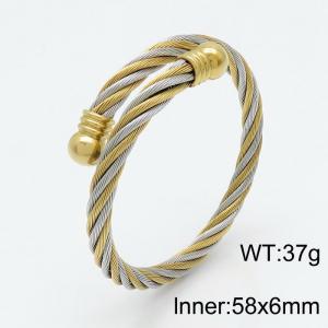 Stainless Steel Wire Bangle - KB150841-XY