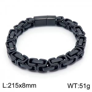 Stainless Steel Black-plating Bracelet - KB151286-KFC