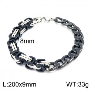 Stainless Steel Black-plating Bracelet - KB151475-Z