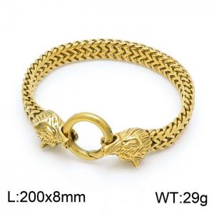 Stainless Steel Gold-plating Bracelet - KB151774-KFC