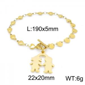 Stainless Steel Gold-plating Bracelet - KB151914-Z