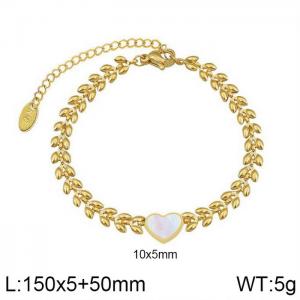 Stainless Steel Gold-plating Bracelet - KB152430-WGML