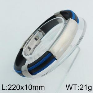 Stainless Steel Rubber Bracelet - KB152464-WGDL
