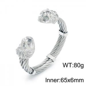 Stainless Steel Wire Bangle - KB152519-KFC