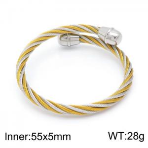 Stainless Steel Wire Bangle - KB152661-SH
