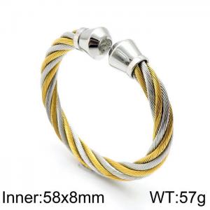 Stainless Steel Wire Bangle - KB153244-SH