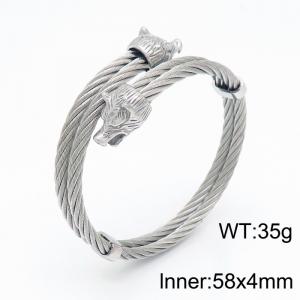 Stainless Steel Wire Bangle - KB154186-KFC