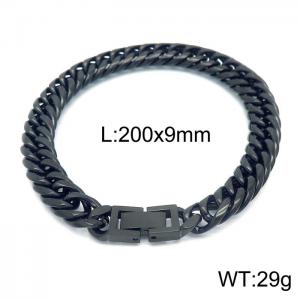 Stainless Steel Black-plating Bracelet - KB154575-Z
