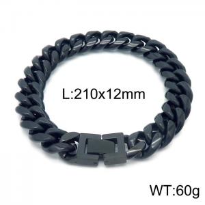Stainless Steel Black-plating Bracelet - KB154592-Z