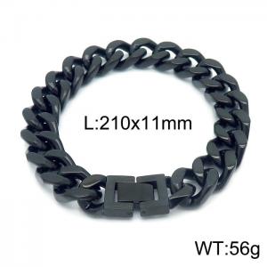 Stainless Steel Black-plating Bracelet - KB154595-Z