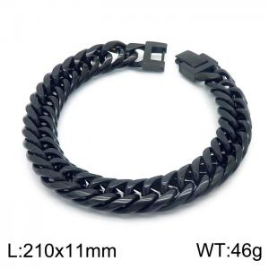 Stainless Steel Black-plating Bracelet - KB154597-Z