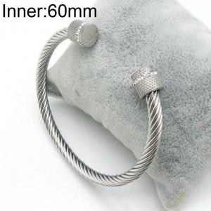 Stainless Steel Wire Bangle - KB155167-YA