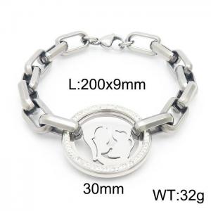 Stainless Steel Stone Bracelet - KB155824-Z