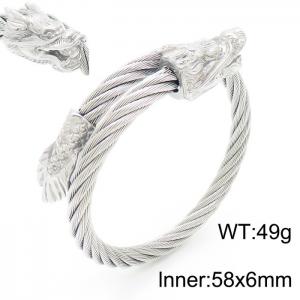 Stainless Steel Wire Bangle - KB157310-KFC