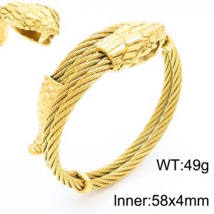 Stainless Steel Wire Bangle - KB157311-KFC
