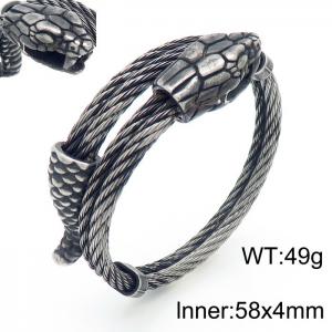 Stainless Steel Wire Bangle - KB157314-KFC