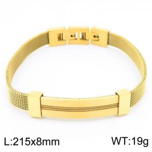 Stainless Steel Gold-plating Bracelet - KB157322-KLHQ