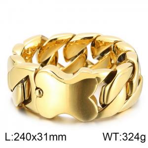Stainless Steel Gold-plating Bracelet - KB157498-KJX