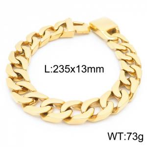 Stainless Steel Gold-plating Bracelet - KB157646-KJX