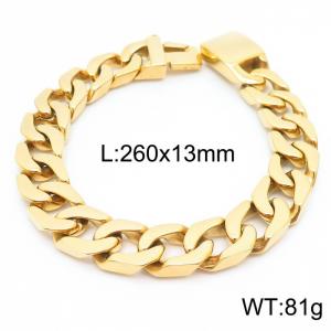 Stainless Steel Gold-plating Bracelet - KB157647-KJX