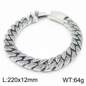 Stainless Steel Stone Bracelet - KB157830-KJX