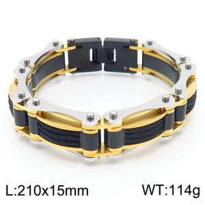 Stainless Steel Gold-plating Bracelet - KB157876-KFC