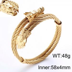 Stainless Steel Wire Bangle - KB157944-KFC