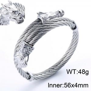 Stainless Steel Wire Bangle - KB157945-KFC