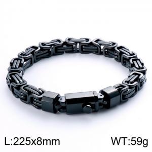 Stainless Steel Black-plating Bracelet - KB157947-KFC