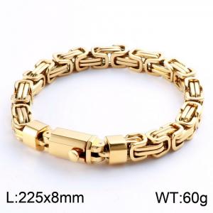 Stainless Steel Gold-plating Bracelet - KB157948-KFC