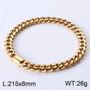 Stainless Steel Gold-plating Bracelet - KB157950-KFC