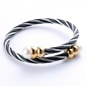 Stainless Steel Wire Bangle - KB157997-XY