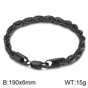 Stainless Steel Black-plating Bracelet - KB158016-Z