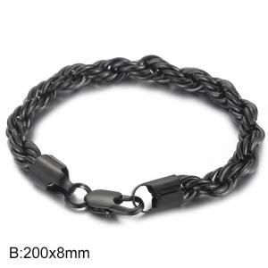 Stainless Steel Black-plating Bracelet - KB158017-Z