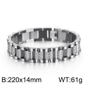 Stainless Steel Stone Bracelet - KB158029-KFC