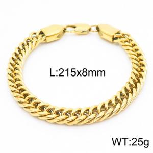 Stainless Steel Gold-plating Bracelet - KB158073-KFC