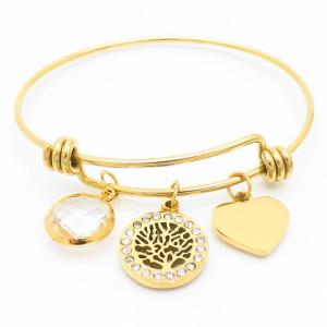 Stainless Steel Gold-plating Bangle - KB158143-KD