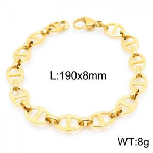 Stainless Steel Gold-plating Bracelet - KB160611-Z