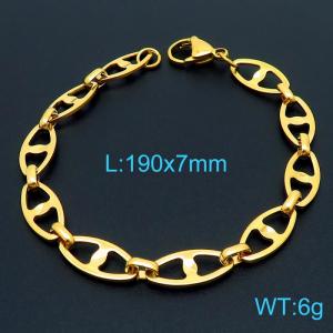 Stainless Steel Gold-plating Bracelet - KB160631-Z