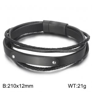 Leather Bracelet - KB161094-BSJ