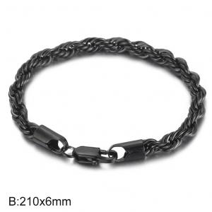 Stainless Steel Black-plating Bracelet - KB161828-Z