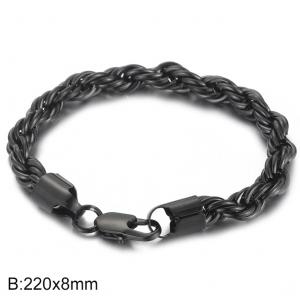 Stainless Steel Black-plating Bracelet - KB161835-Z