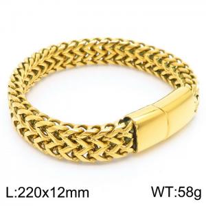 Stainless Steel Gold-plating Bracelet - KB162455-KFC