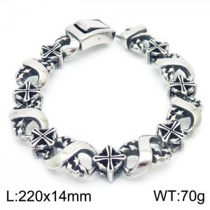 Fashion creative retro stainless steel cross men's bracelet - KB162806-KJX